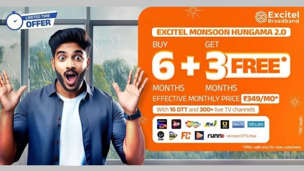 Excitel Monsoon Hungama 2.0 offer