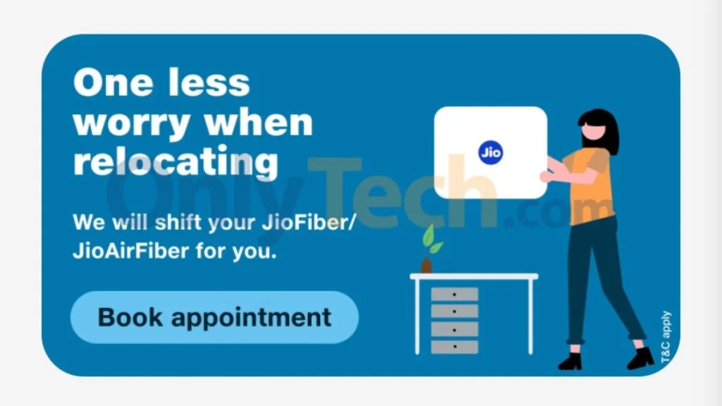 Reliance Jio AirFiber reloaction service