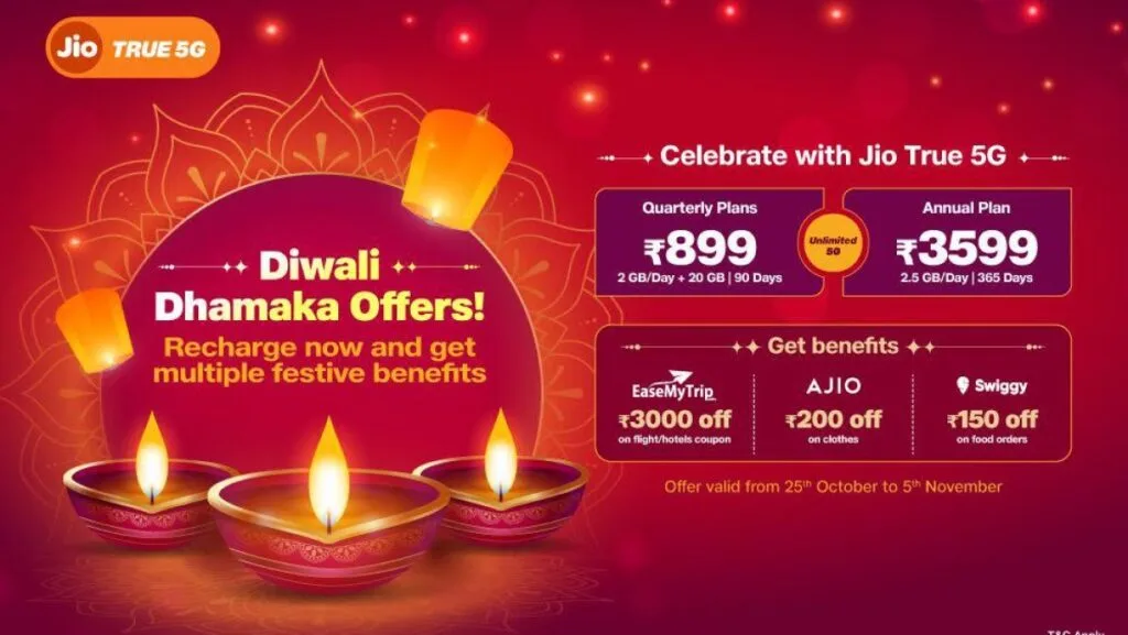 Jio Diwali Dhamaka offer