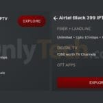 Airtel Rs. 399 Black IPTV plan