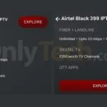 Airtel Rs. 399 Black IPTV plan