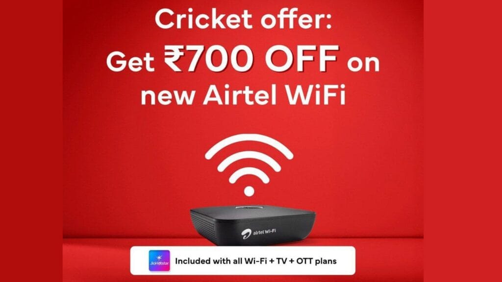 Airtel Xstream Fiber Cricket Offer