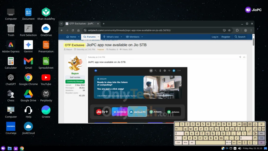 JioPC desktop